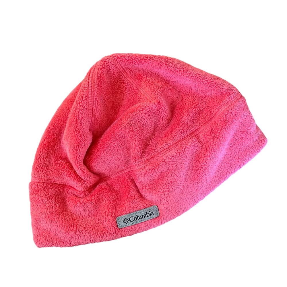 Columbia hot pink fleece beanie women's one size fits most warm winter hat